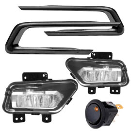 KIT FAROL DE MILHA TORO 2022> MOLDURA BLACK PIANO BOTÃO UNIVERSAL COM LED